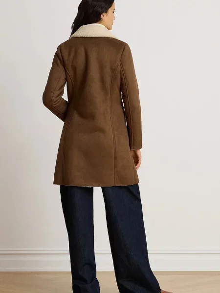 Palton Lauren Ralph Lauren din piele maro