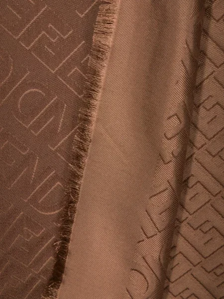 Fular Fendi de lână cu imagine maro