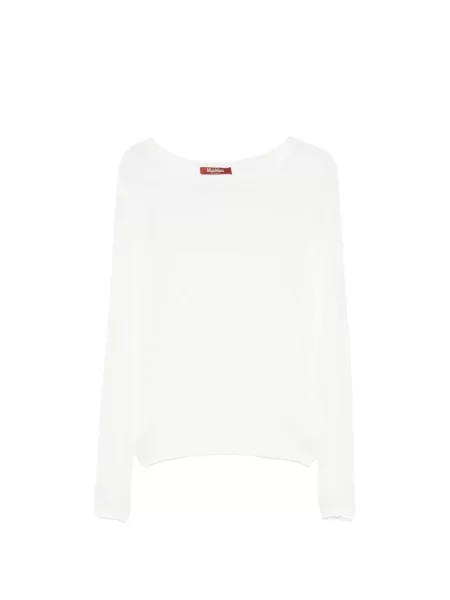 Lung pulover Max Mara alb