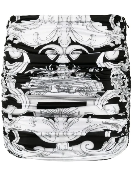 Fusta mini Versace cu imagine negru