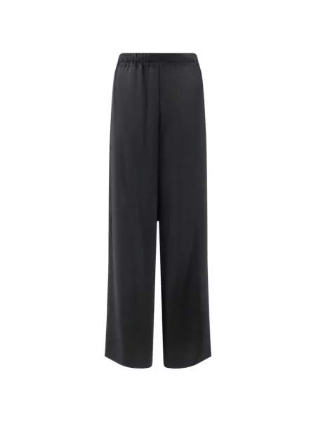 Pantaloni palazzo Vince din dantelă negru