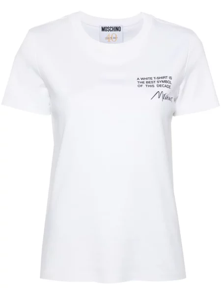 Tricou Moschino cu imagine alb