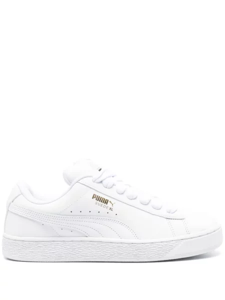 Sneakerși Puma Suede din piele de căprioară alb