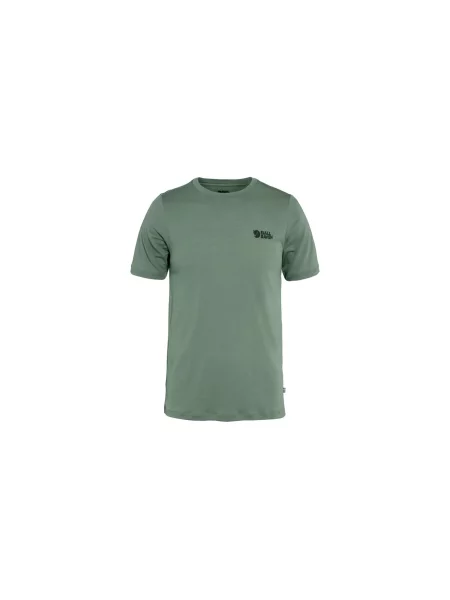 Fjällräven Abisko Wool Logo SS M Patina Green Mężczyźni Koszulki Fjällräven Size: L zielony