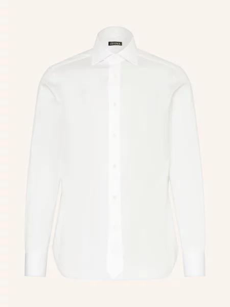 Zegna Koszula Slim Fit weiss biała