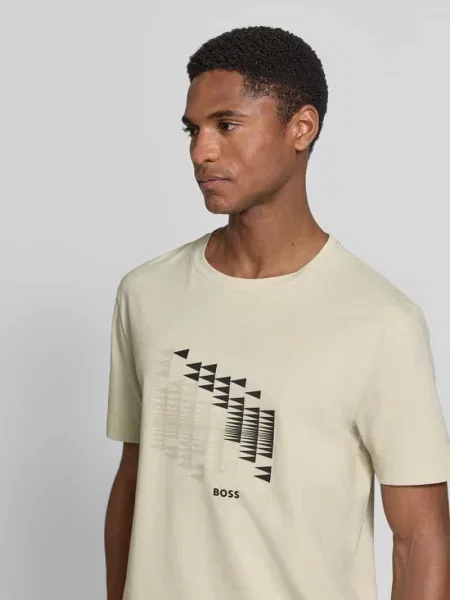 T-shirt o kroju relaxed fit z mieszanki bawełny model TS_NETWORK FLAG' Boss Green
