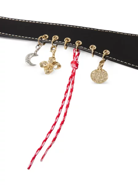 Cu centură curea Claudie Pierlot din piele negru