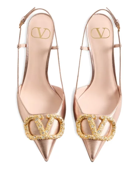 Pantofi cu toc Valentino Garavani slingback roz