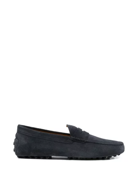Pantofi loafer Tod's din piele de căprioară albastru
