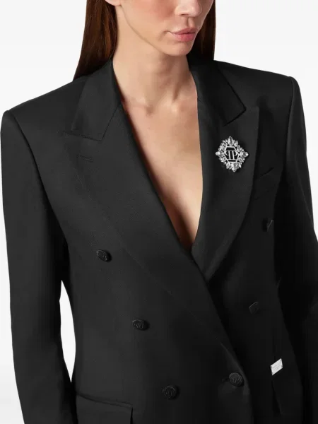 Sacou Philipp Plein de cristal negru