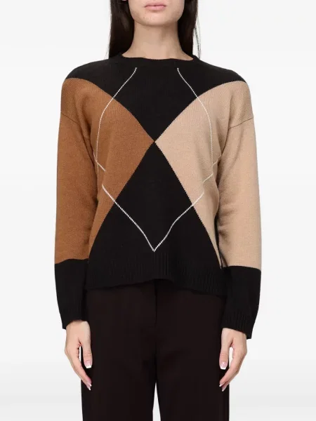 Pulover Kangra cu model argyle negru