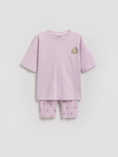 Reserved Dvoudílné pyžamo Pusheen hroznová