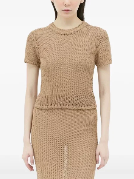 Dzianinowa koszulka Aya Muse brązowa