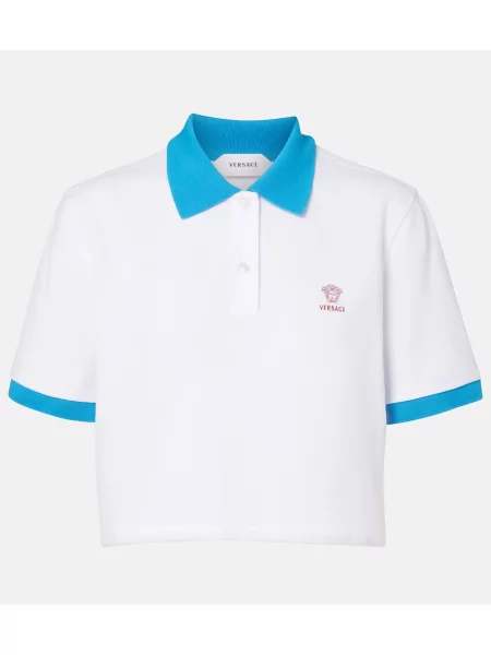 Tricou polo Versace alb