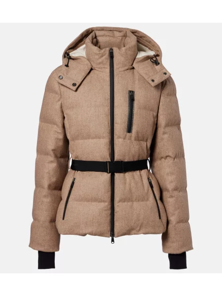 Geacă cu puf Brunello Cucinelli de lână bej