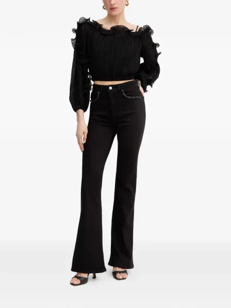 Bluză Guess din șifon negru