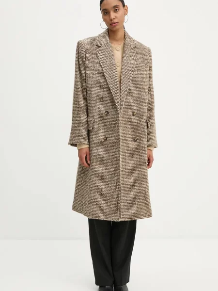 A.L.C. płaszcz z domieszką wełny Tanner beżowy