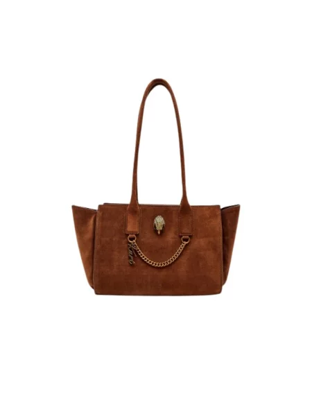 Shopperka Kurt Geiger zamszowa brązowa