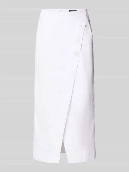 Spódnica midi o kroju straight fit w stylu denim Marc Cain biała