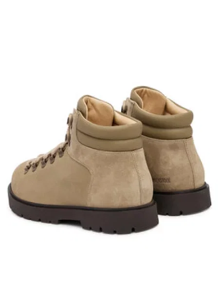 Nubukové boty Birkenstock Jackson na plochém béžová
