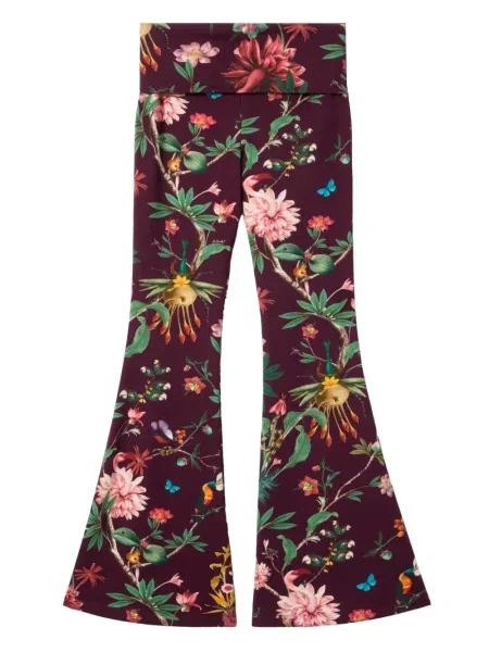 Pantaloni La Doublej cu model floral violet