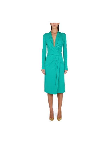 Sukienka midi Alberta Ferretti zielona