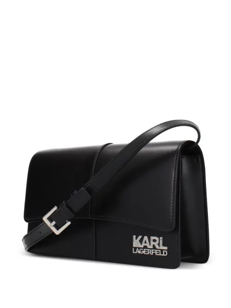 Чанта за през рамо Karl Lagerfeld с автограф черно