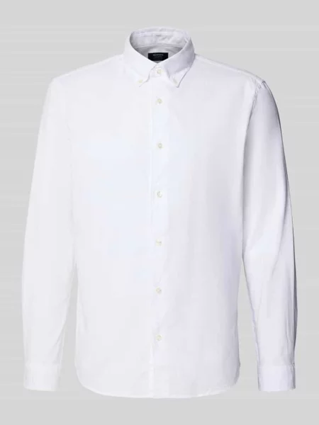 Koszula casualowa o kroju slim fit z czystej bawełny Mcneal biała