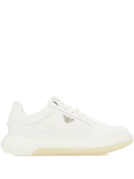 Sneakerși Emporio Armani cu platformă alb