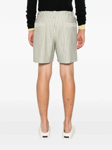 Pantaloni scurți Issey Miyake cu dungi verde