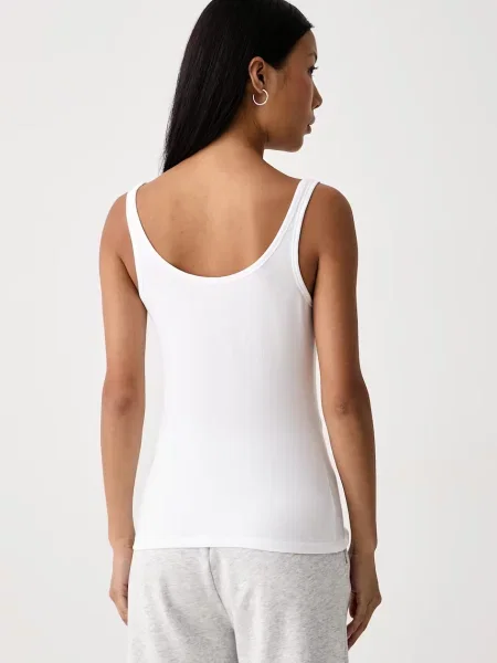 Tommy Hilfiger top dámsky s elastanom biela