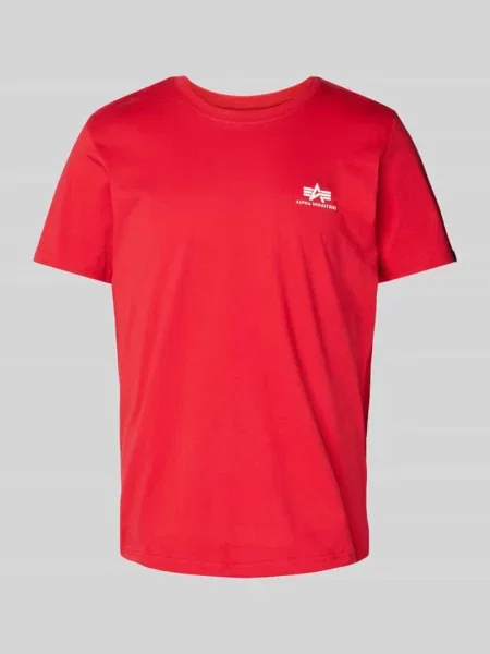 T-shirt z nadrukiem z logo Alpha Industries czerwona
