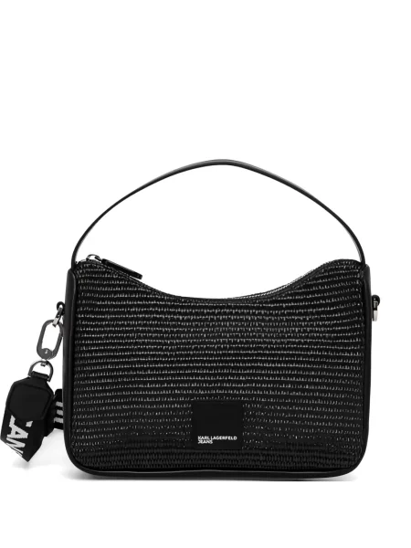Body Karl Lagerfeld Jeans cu autograf negru