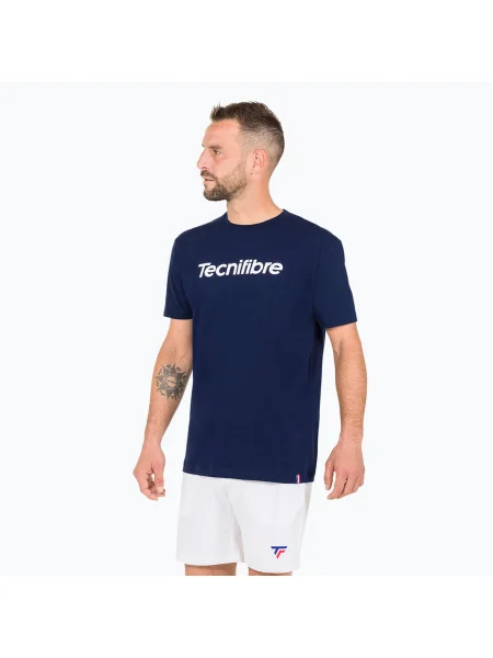Мъжка тениска Tecnifibre Team Cotton Tee marine синьо
