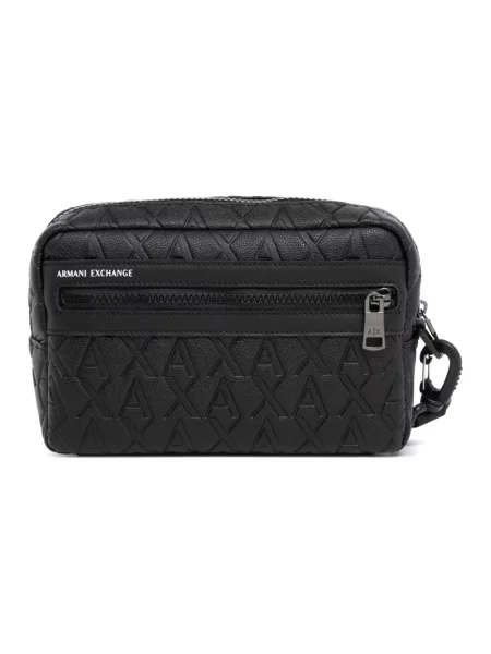 Torba Armani Exchange z kieszeniami na zamek czarna