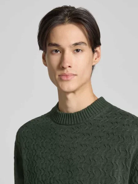 Sweter z dzianiny o kroju regular fit z czystej bawełny model ‘PHILIP’ Selected Homme