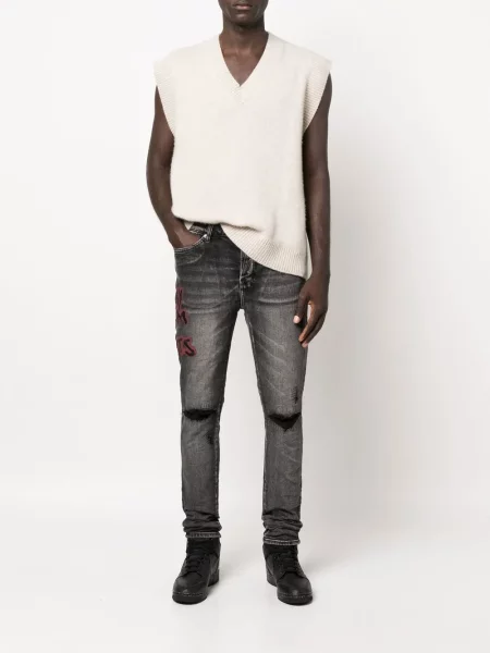 Skinny jeansy skinny Ksubi szare