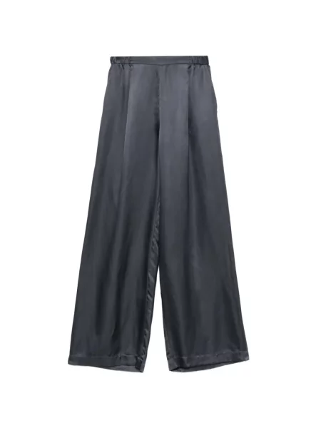 Pantaloni Carine Gilson din satin gri