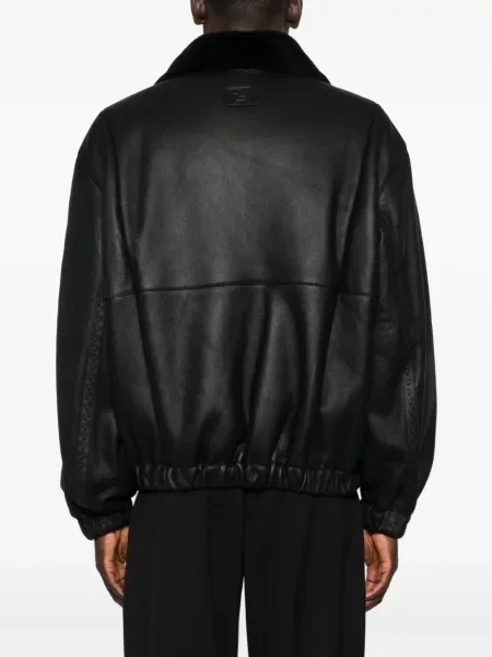 Geanta de piele Fendi negru