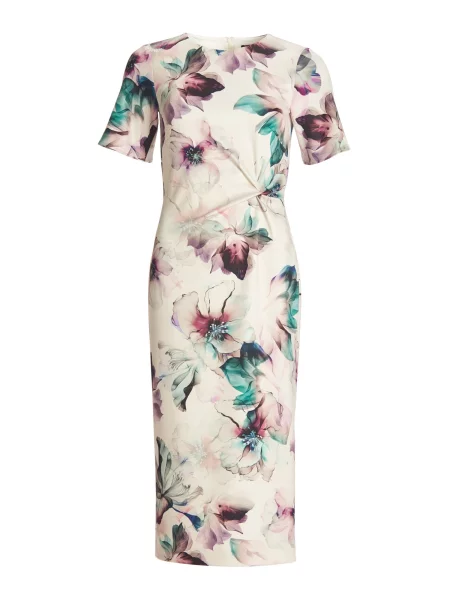 SWING Rochie mulate crem / turcoaz / mov lavandă / pitaya roz