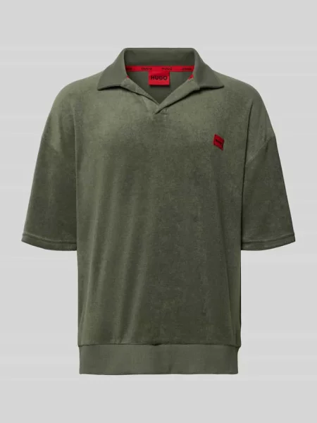 Koszulka polo o kroju regular fit z mieszanka bawełny model TERRANCE' Hugo zielona