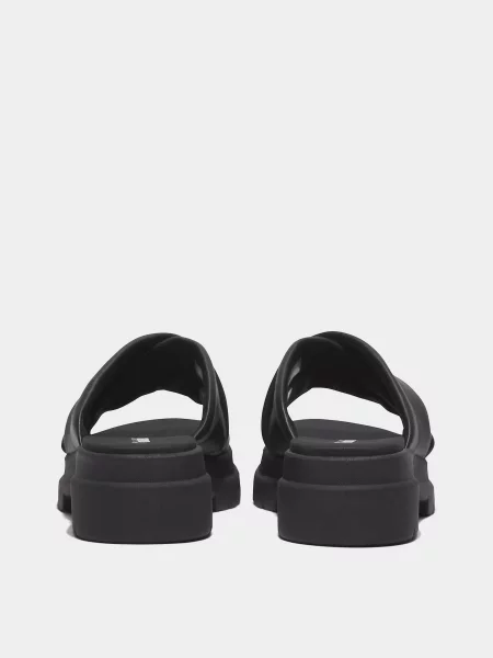 Кожаные шлепанцы Timberland черные