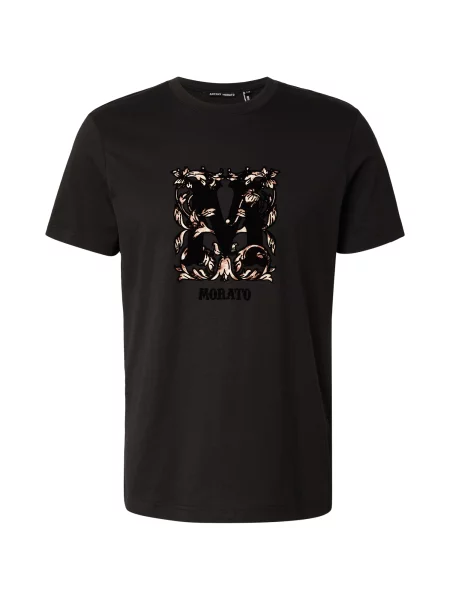ANTONY MORATO Tricou crem / maro mokka negru