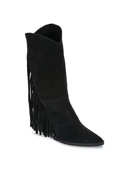 Pantofi Exé Shoes din piele de căprioară negru