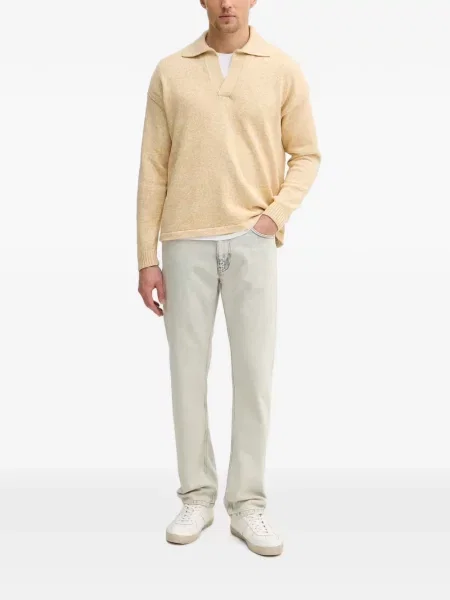Gulerat tricou polo Sisley galben