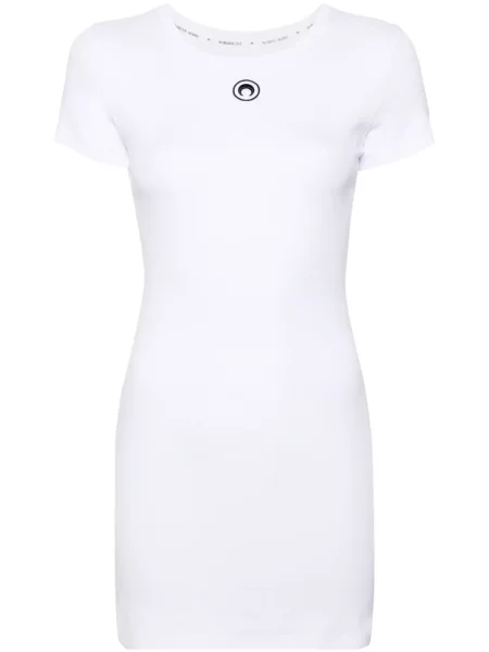 Rochie tip cămașă Marine Serre de costum alb