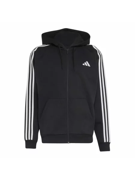 Hanorac din fleece Adidas Sportswear din fleece cu dungi alb