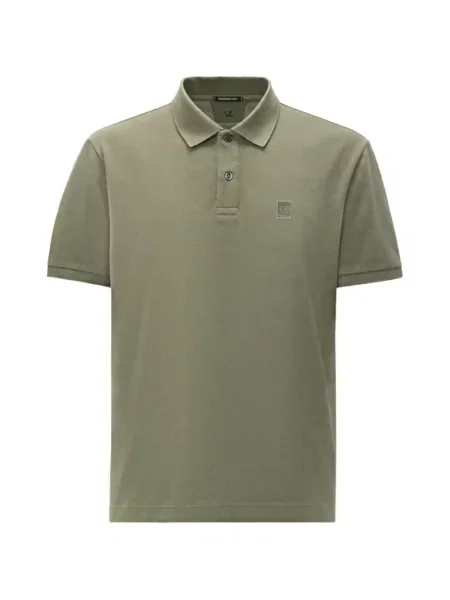 Scurt tricou polo C.p. Company stretch verde