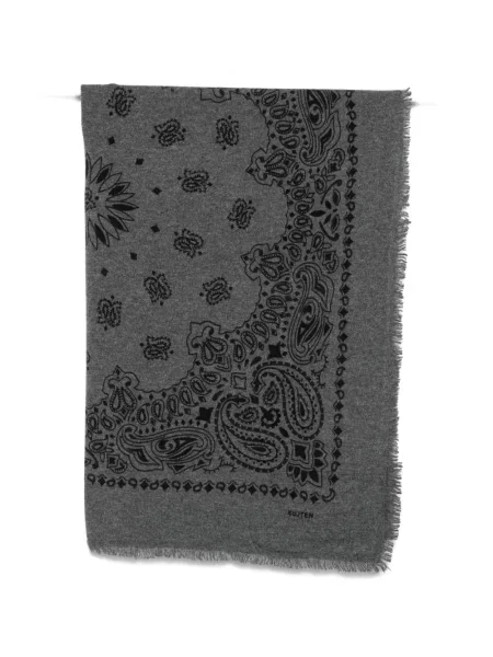 Fular Kujten cu imagine cu model paisley gri