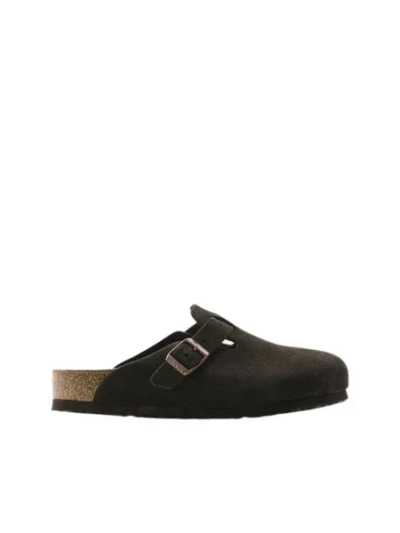 Klapki Birkenstock skórzane brązowe